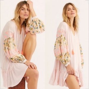 NWT FREE PEOPLE MIX IT UP TUNIC FLORAL PRINT DRESS